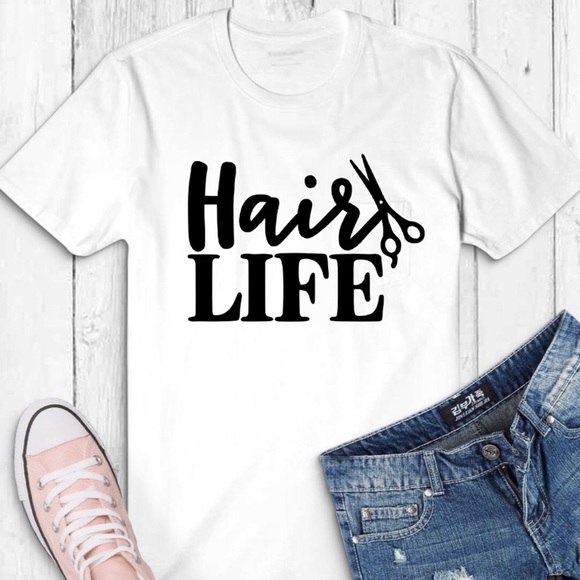 Tops - Hair Life Graphic Tee size Small